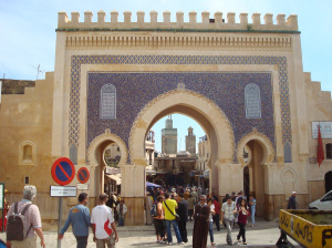 Bab Bou Jeloud ~ entrance to the Fez medina