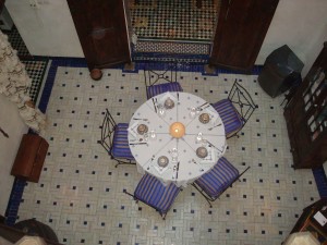 dining courtyard at Dar El Hana