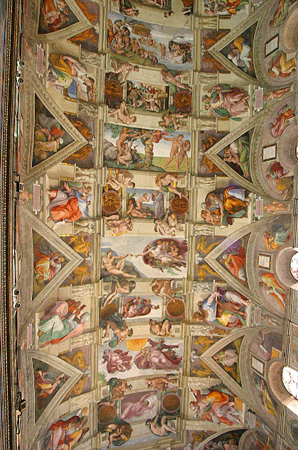 Michelangelo, Ceiling of Sistine Chapel, Vatican, Rome, Italy