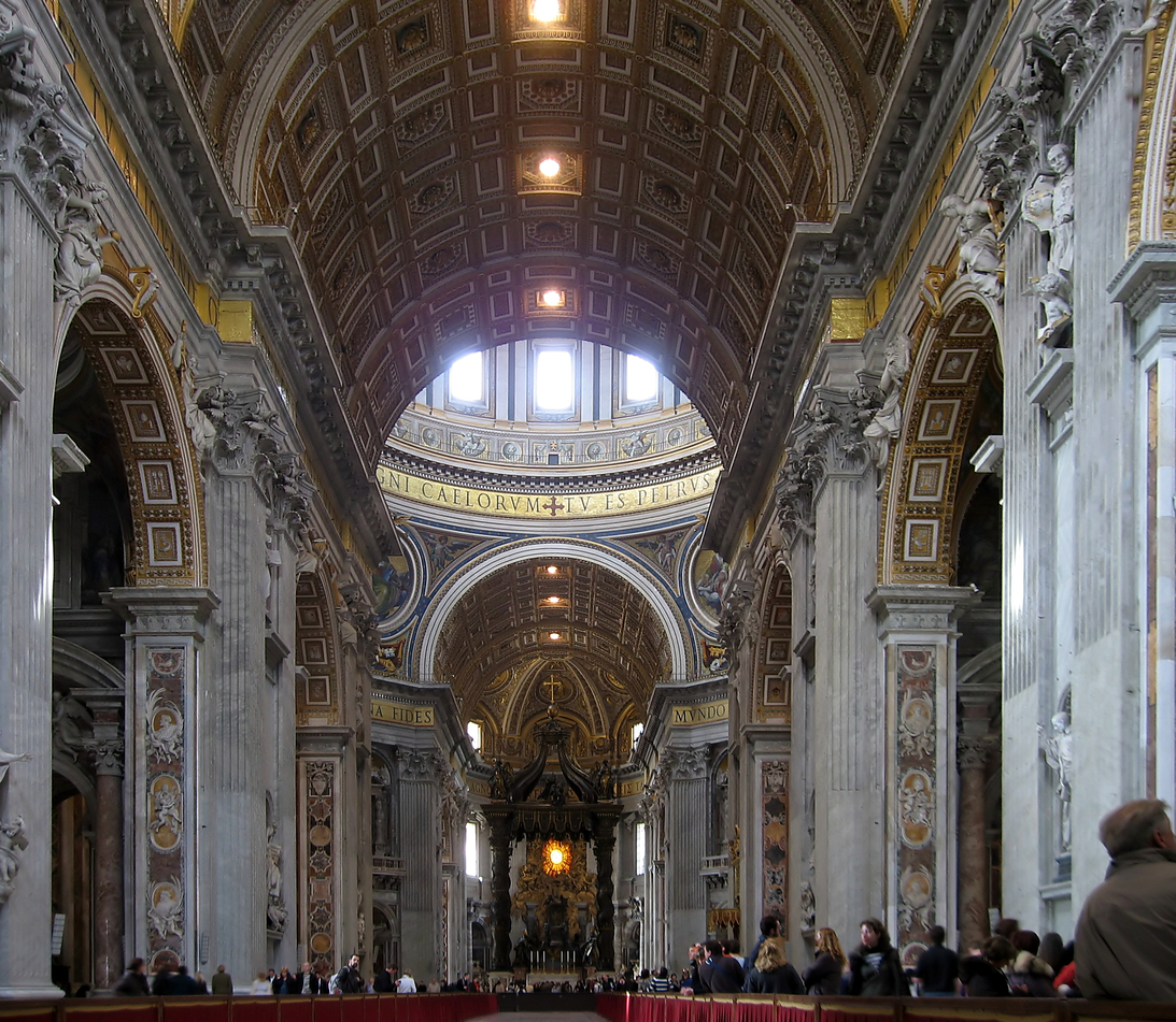 Inside St. Peter's Basilica, Rome, Italy