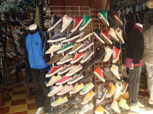 Converse shoes for sale in the medina, Fez