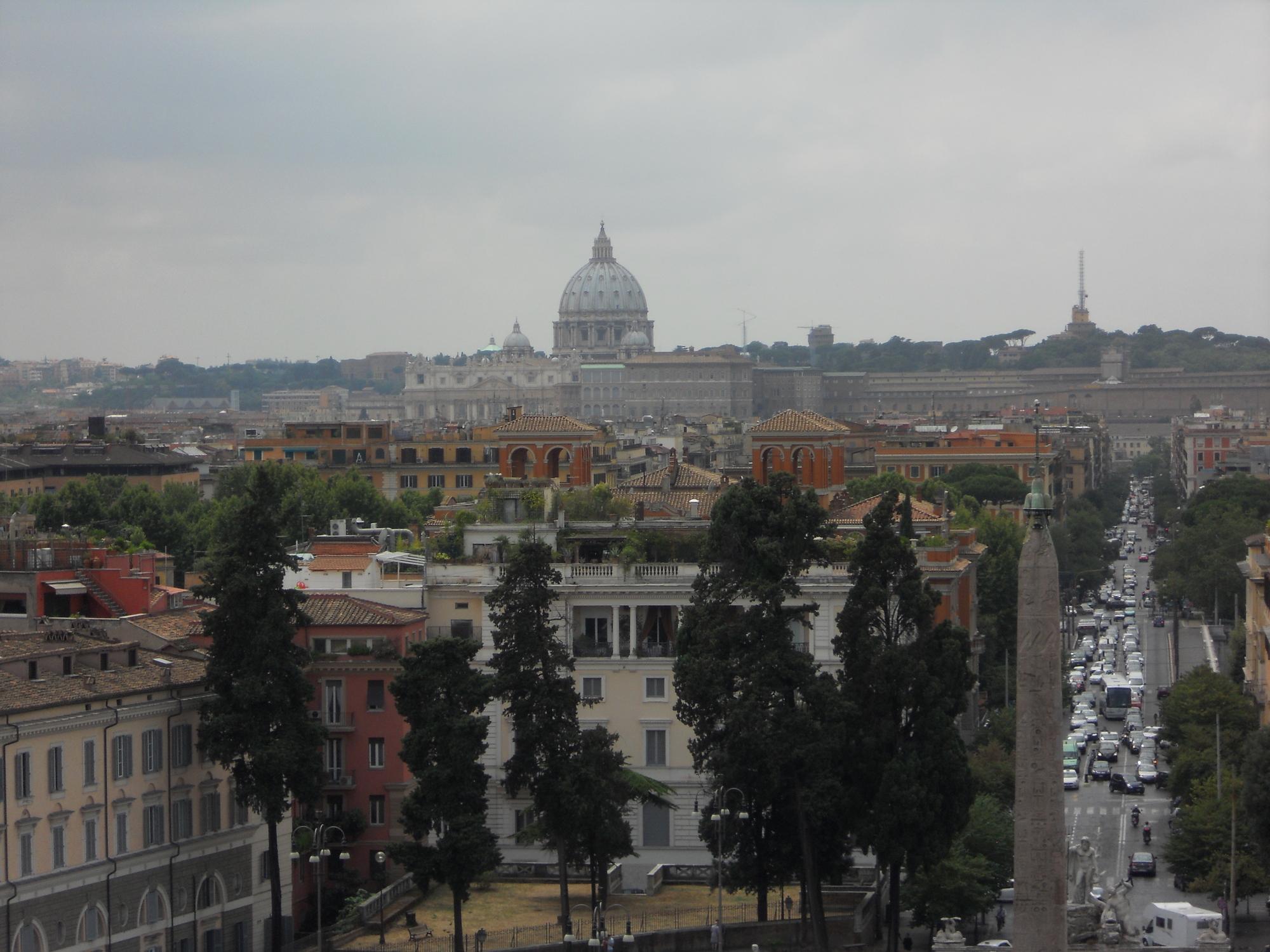 View of Rome from Borghese Gardens